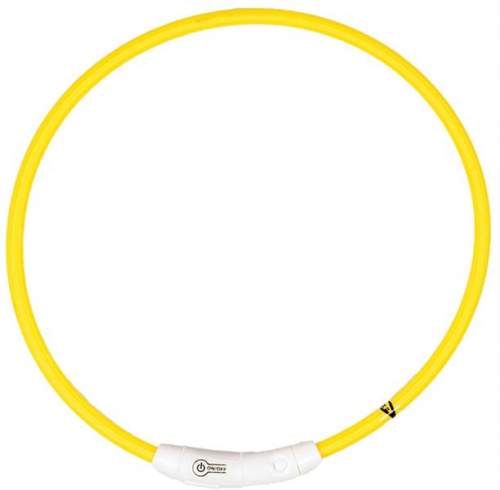 Obojek nylon svítící žlutý DUVO+ 65 cm