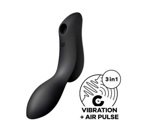 Satisfyer Curvy Trinity 2 - nabíjecí vaginální vibrátor se stimulátorem klitorisu (černý)