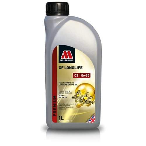 Millers Oils Plně syntetický motorový olej - XF LONGLIFE C3 0w30 1l