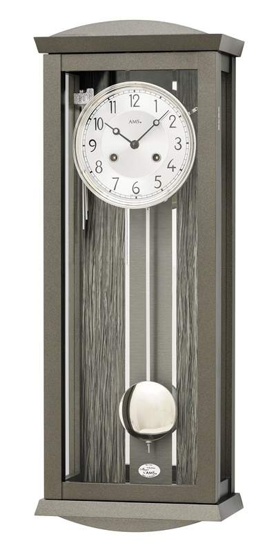 Luxusní kyvadlové mechanické nástěnné hodiny 2748 black walnut AMS 66cm
