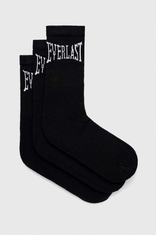 Everlast TENNIS EVERLAST SOCKS Sportovní vysoké ponožky, černá, velikost 39-42