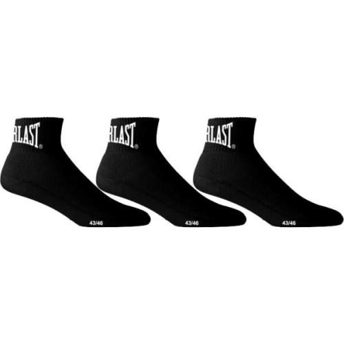 Everlast QUARTER EVERLAST SOCKS Sportovní ponožky střední, černá, velikost 39-42