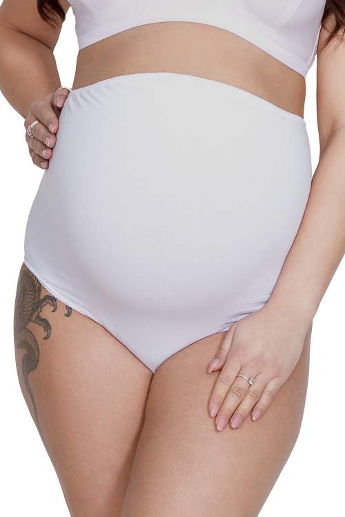 Těhotenské kalhotky Mitex Mama Belly Bílá s