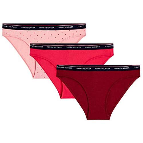 Kalhotky 3pcs  růžovočervená - Tommy Hilfiger růžová-červená XS
