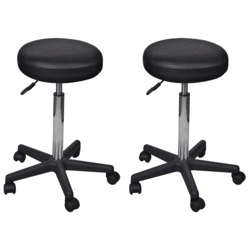 Emaga VidaXL Kancelářské stoličky 2 ks černé 35,5 x 98 cm umělá kůže