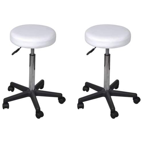 Emaga VidaXL Kancelářské stoličky 2 ks bílé 35,5 x 98 cm umělá kůže