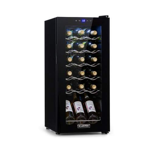 Klarstein Shiraz 18 Slim Uno, chladnička na víno, 50l, 18f,l dotykový ovládací panel, 5-18°C (HEA-Shiraz 18 slim)