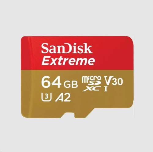SanDisk Extreme/micro SDXC/64GB/170MBps/UHS-I U3 / Class 10/+ Adaptér - SDSQXAH-064G-GN6MA
