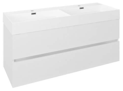 ODETTA umyvadlová skříňka 118x50x43,5cm, bílá lesk Sapho DT120-3030