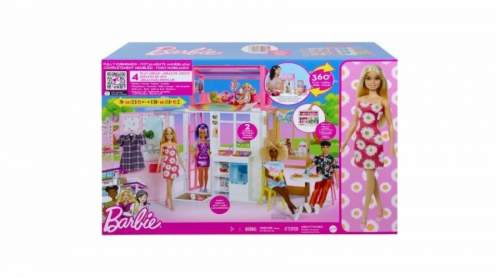Mattel Barbie Prázdninový dům s panenkou