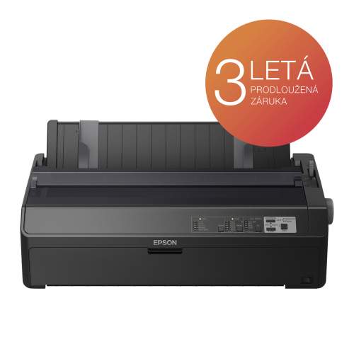 EPSON tiskárna jehličková FX-2190IIN, A3, 18 jehel, high speed draft 612 zn/s, 1+6 kopii, USB 2.0, ETHERNET C11CF38402A0