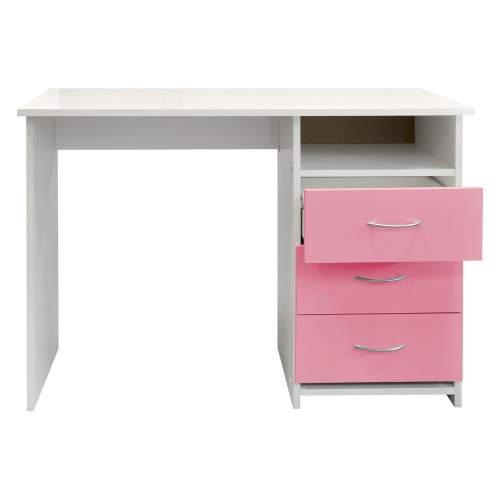 IDEA Nábytek Psací stůl 44 růžová/bílá