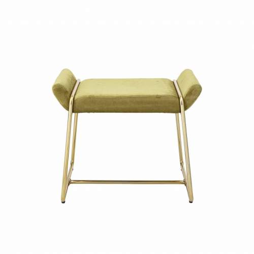 Bloomingville Megan 60 x 36 cm Zeleno žlutá sametová stolička