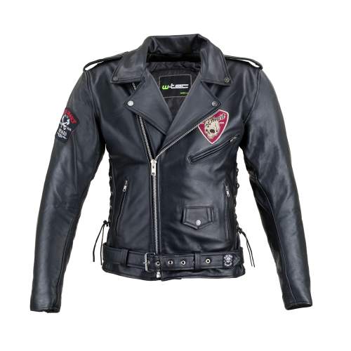 Kožená moto bunda W-TEC Black Heart Perfectis, černá, XL