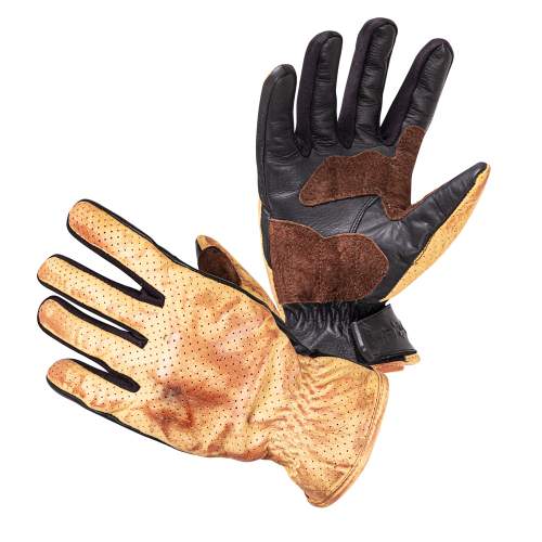 Moto rukavice W-TEC Denver Barva černo-hnědá, Velikost S