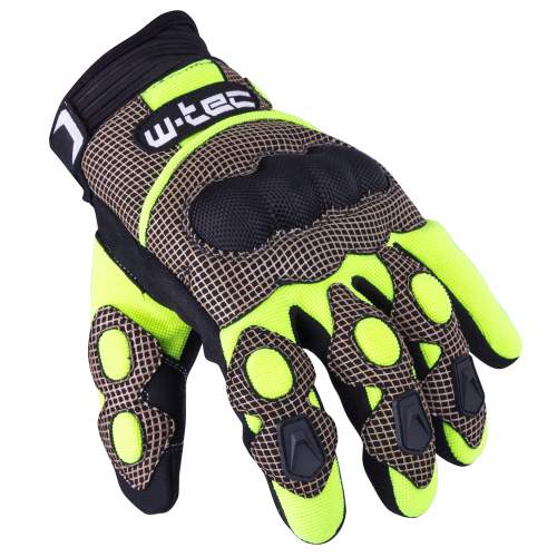 Motokrosové rukavice W-TEC Derex Barva černo-žlutá, Velikost S