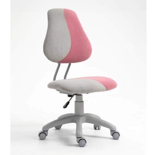 Tempo Kondela Rostoucí otočná židle RAIDON - šedá/růžová
