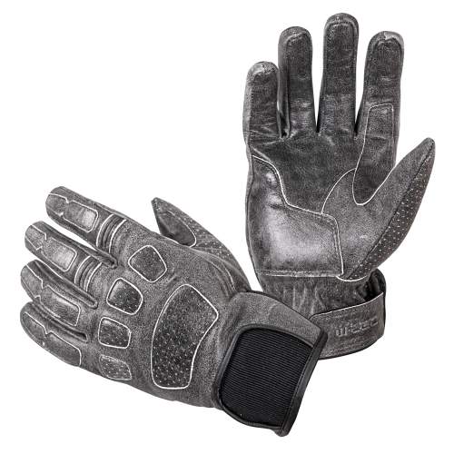 Kožené moto rukavice W-TEC Whacker, šedá, M
