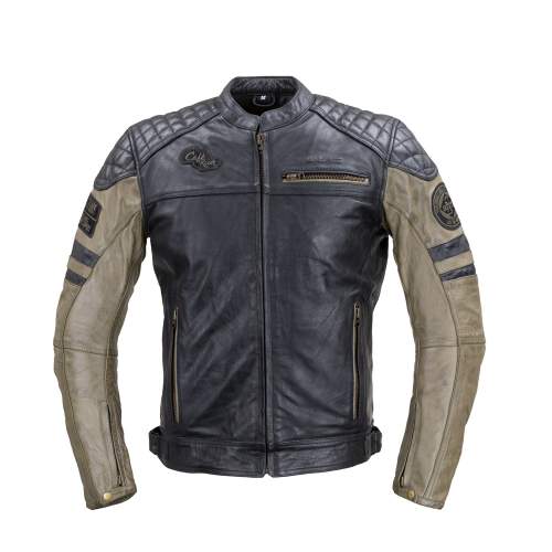 Pánská kožená moto bunda W-TEC Kostec černá 4XL
