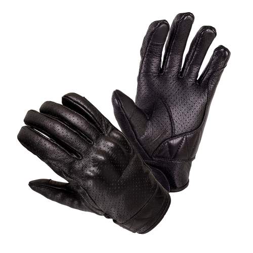 Kožené letní moto rukavice W-TEC Boldsum, černá, L