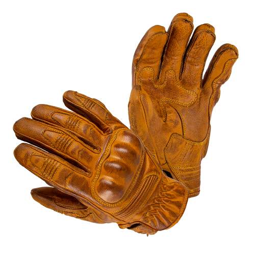 Kožené moto rukavice W-TEC Trogir, hnědá, L
