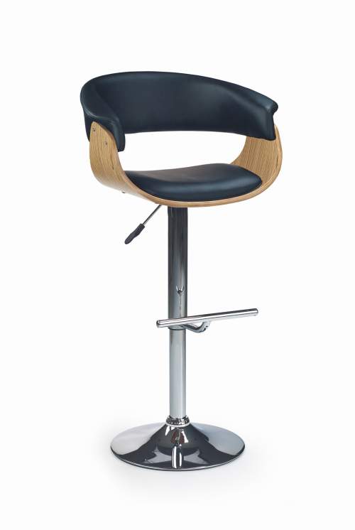 Halmar Barová židle H45, světlý dub / černá
