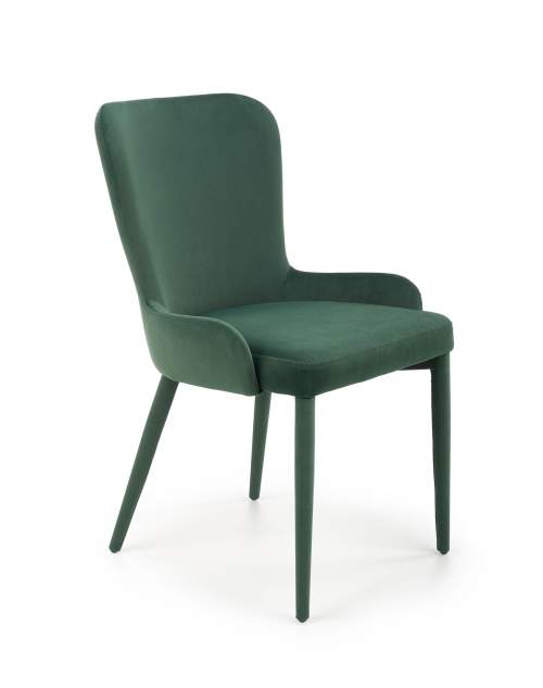 Halmar Kovová židle K425 tmavě zelená