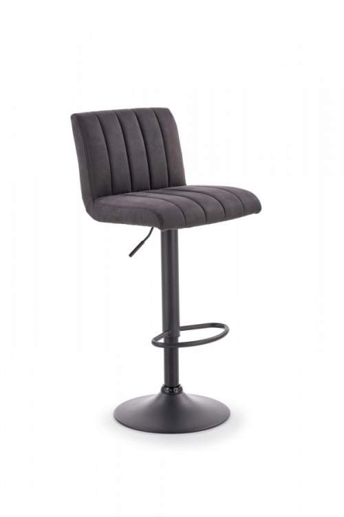 Halmar Barová židle H89 černá/tmavě šedá