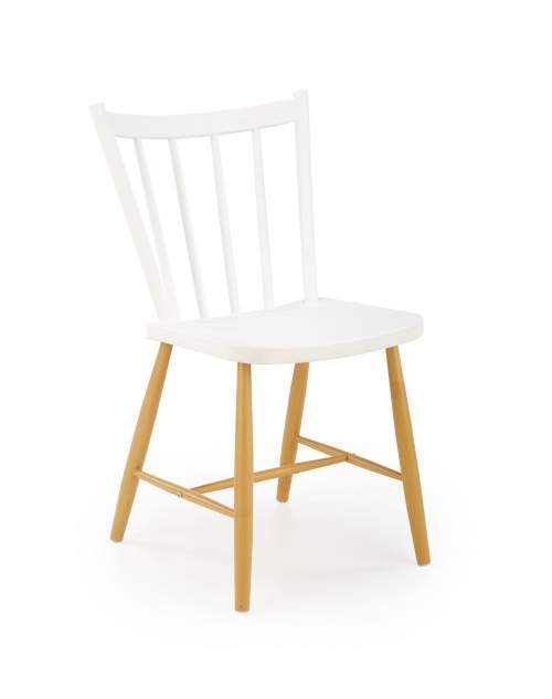 Halmar Jídelní židle K419 bílá/přírodní