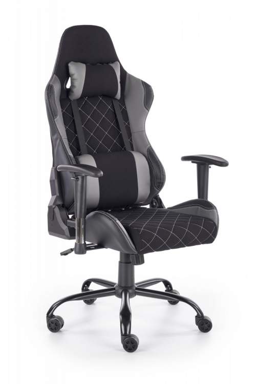 Halmar Herní židle Drake černá/šedá