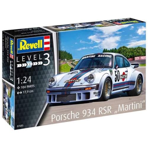 Model auta, stavebnice Revell Porsche 934 RSR "Martini" 07685, 1:24