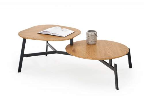 Halmar Konferenční stolek ZIGGY, černá, lamino/kov