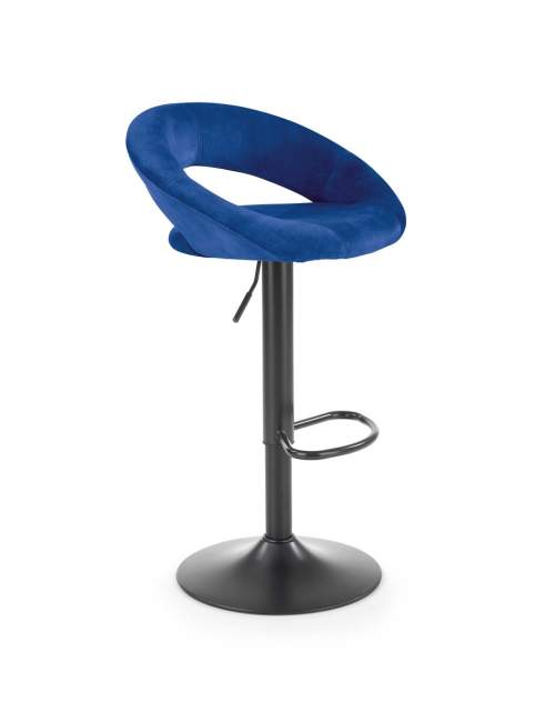 Halmar Barová židle H102, modrá, látka / kov