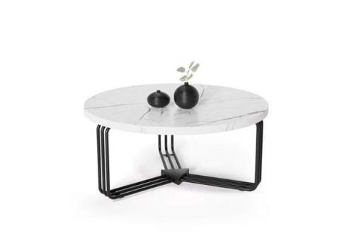 Halmar Konferenční stolek ANTICA, bílá, lamino / kov