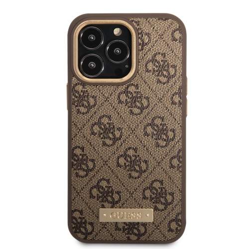 Guess PU 4G MagSafe kryt iPhone 14 Pro Max hnědý