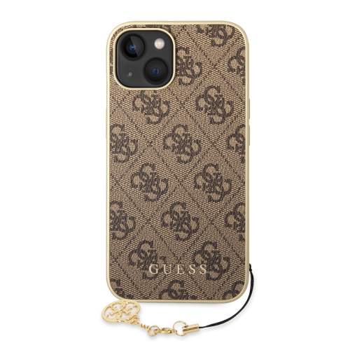 Guess 4G Charms Zadní Kryt pro iPhone 14 Plus Brown