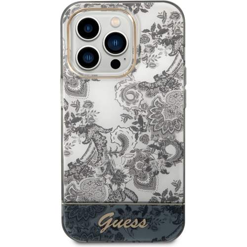 Guess PC/TPU Toile De Jouy Zadní Kryt pro iPhone 14 Pro Max Grey