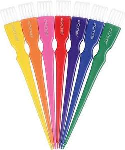 Comair Tinting brushes Rainbow narrow 7001275 - sada úzkých štětců na barvení, 7 ks