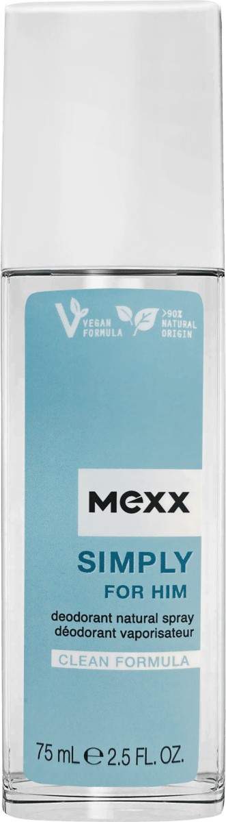 Mexx Simply For Him - deodorant s rozprašovačem 75 ml, mlml