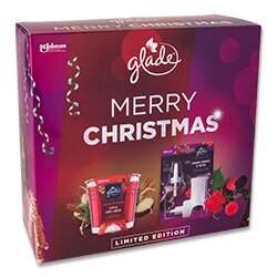 GLADE Vánoční balíček (Electric Berry Wine a svíčka Apple Cider 129 g)