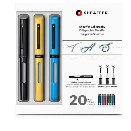 PILOT Calligraphy Sheaffer Maxi Kit čierna, žltá a modrá