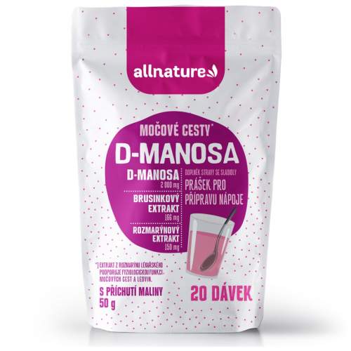 Allnature D-Manosa s brusinkovým extraktem malina 50 g