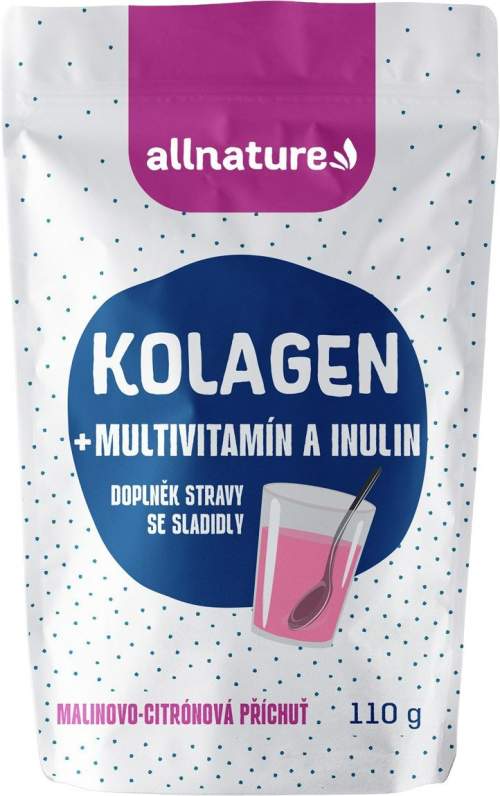 Allnature Kolagen s multivitamíny a inulinem malina a citron 110 g