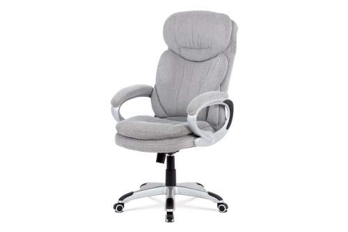 - Kancelářská židle, šedá látka, kříž plast stříbrný, houpací mechanismus - KA-G198 SIL2