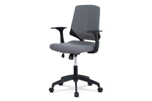 Autronic Juniorská kancelářská židle, potah šedá látka, černý plast, houpací mechanismus - KA-R204 GREY