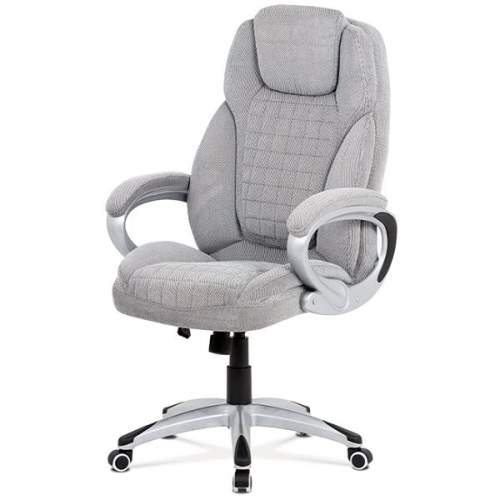 Autronic KA-G196 SIL2 Kancelářská židle, šedá látka, kříž plast stříbrný, houpací mechanismus