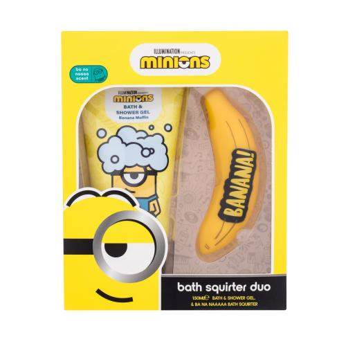 Minions Bath Squirter Duo 150 ml sada sprchový gel Minions Bath & Shower Gel Banana Muffin 150 ml + hračka do koupele pro děti