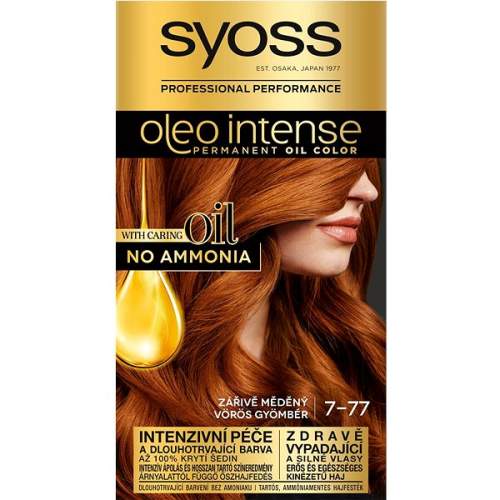 Syoss Oleo Intense barva na vlasy Zářivě Měděný 7-77