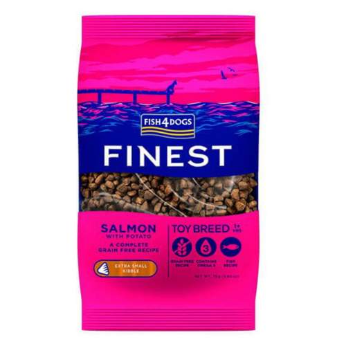 FISH4DOGS Granule pro psy extra malé Finest losos s bramborami 1,5 kg, 1+