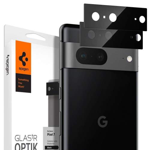 Spigen Glass Optik 2 Pack Black Google Pixel 7 AGL05471